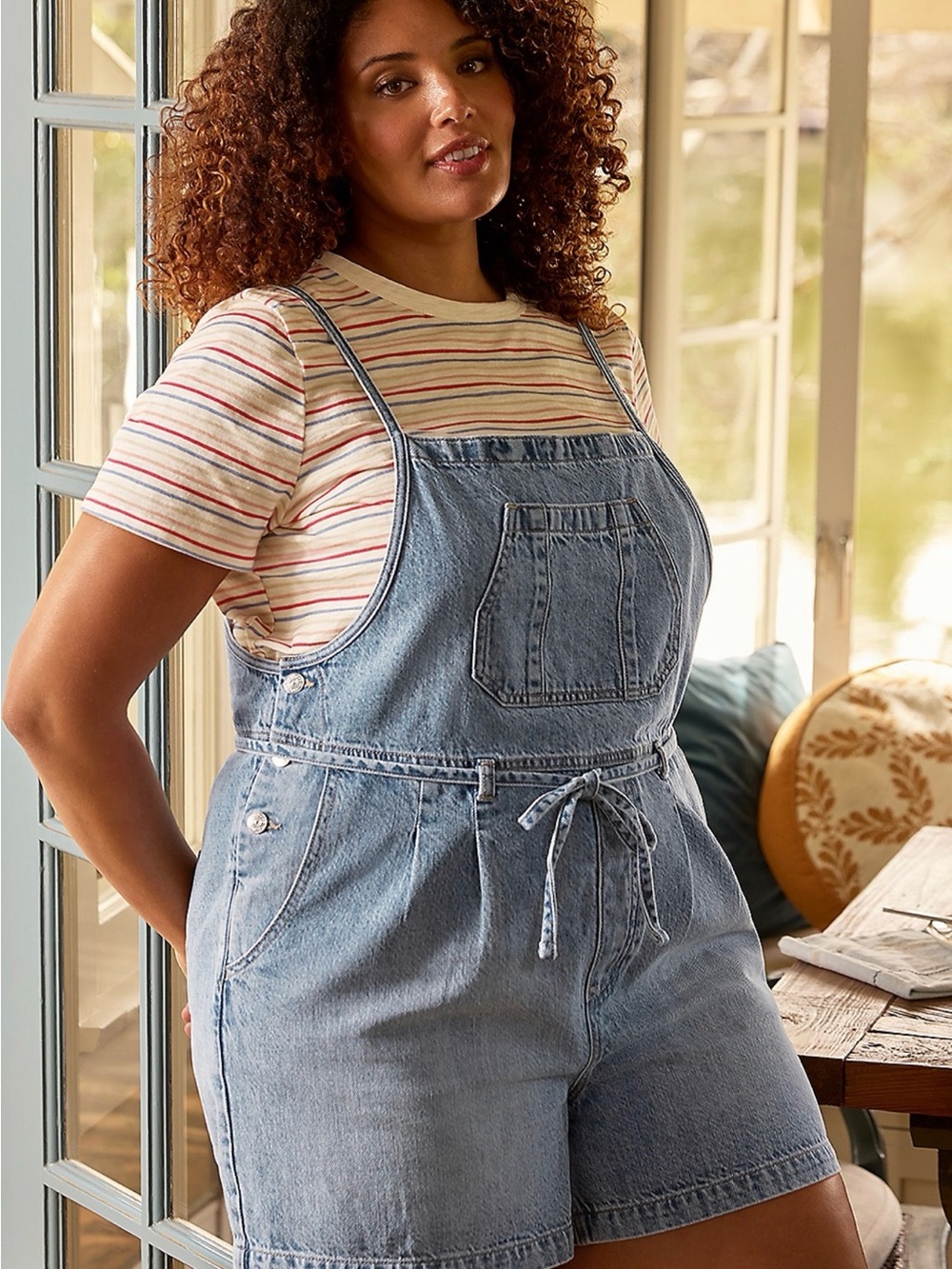 Soft Denim 5in Shortalls